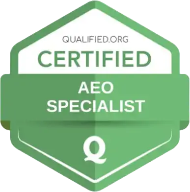 AEO certified badge of trustpoint xposure