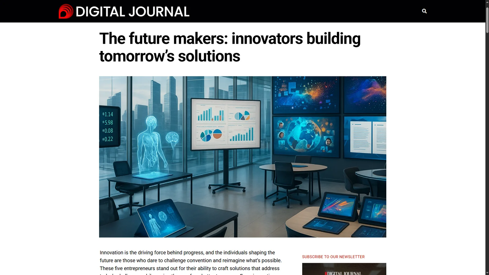 Digital Journal: The Future Makers