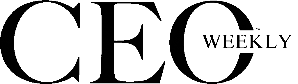 CEO Weekly magazine logo in black serif lettering